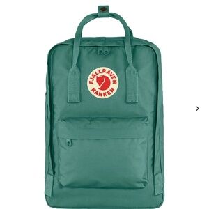 NWT Fjallraven Kanken Laptop 15 " Backpack in Frost Green